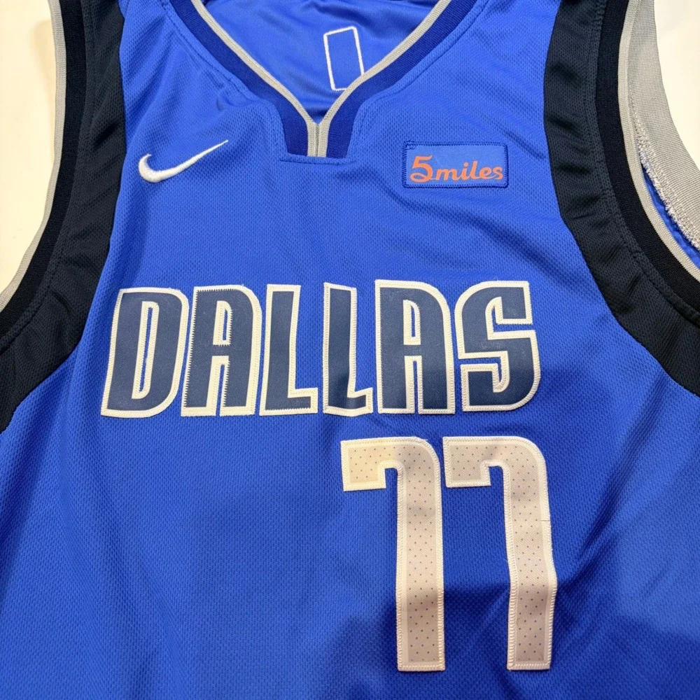 Nike Dallas Mavericks Luka Doncic 77 Jersey 52 XL Blue Swingman NBA Basketball